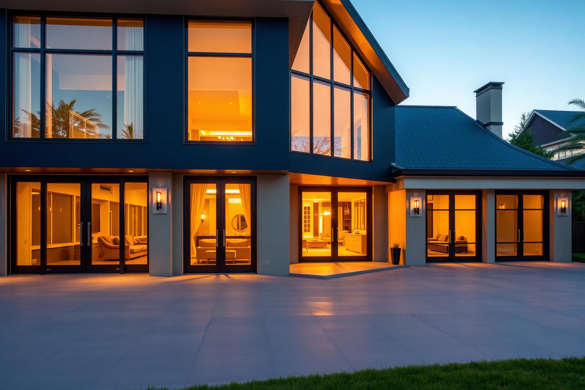 Luxury home at twilight